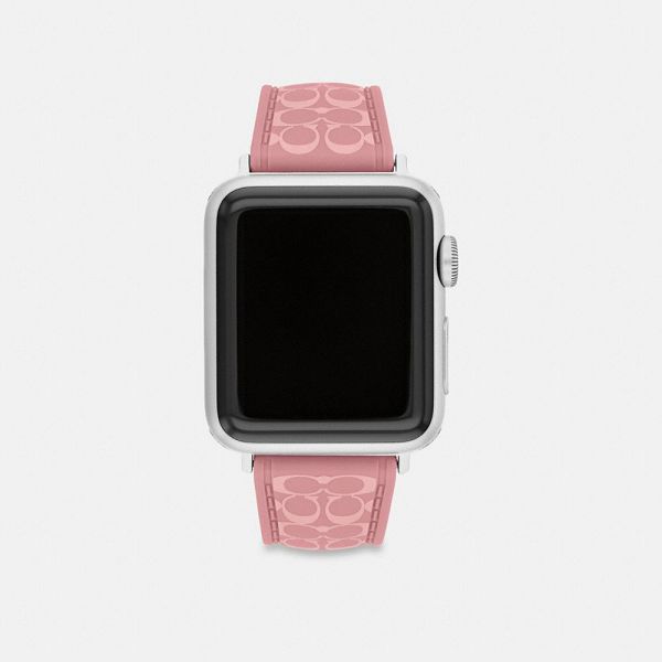 Dámské Watch Strap Coach Apple 38 Mm 40 Mm And 41 Mm Růžové | 4620813-CZ