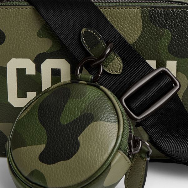 Pánské Crossbody Kabelka Coach Charter 19 With Camo Print And Graphic Maskáčové | 1360754-CZ