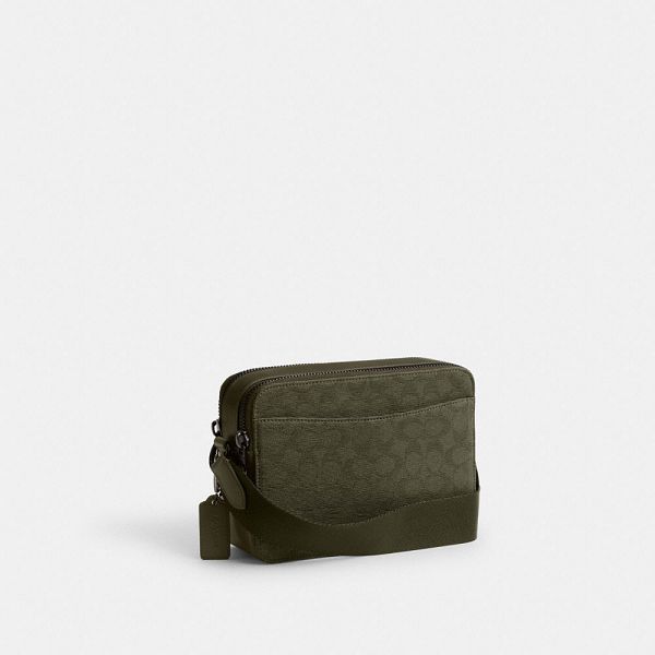 Pánské Crossbody Kabelka Coach Charter 24 In Signature Canvas Jacquard Zelene | 2069581-CZ