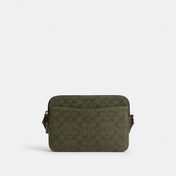 Pánské Crossbody Kabelka Coach Charter 24 In Signature Canvas Jacquard Zelene | 2069581-CZ