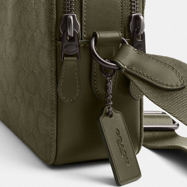 Pánské Crossbody Kabelka Coach Charter 24 In Signature Canvas Jacquard Zelene | 2069581-CZ