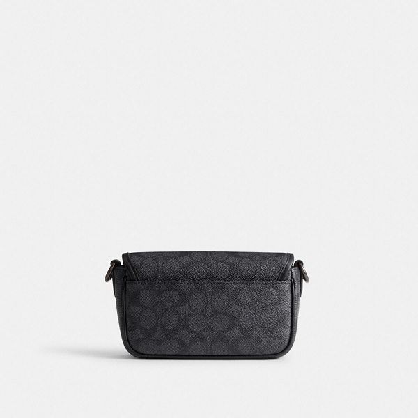 Pánské Crossbody Kabelka Coach Charter Flap 18 In Signature Canvas Šedé | 8413965-CZ