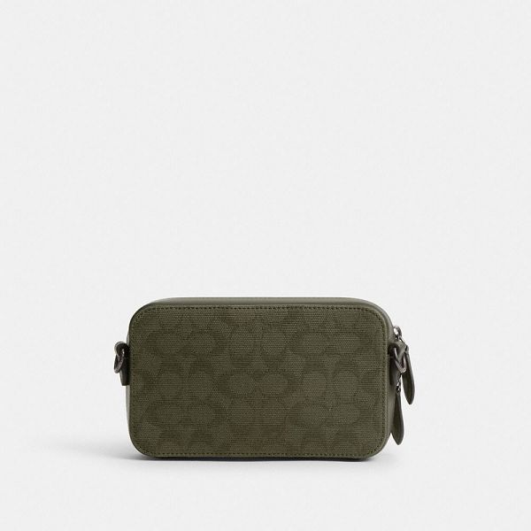 Pánské Crossbody Kabelka Coach Charter Slim In Signature Canvas Jacquard Zelene | 3105482-CZ