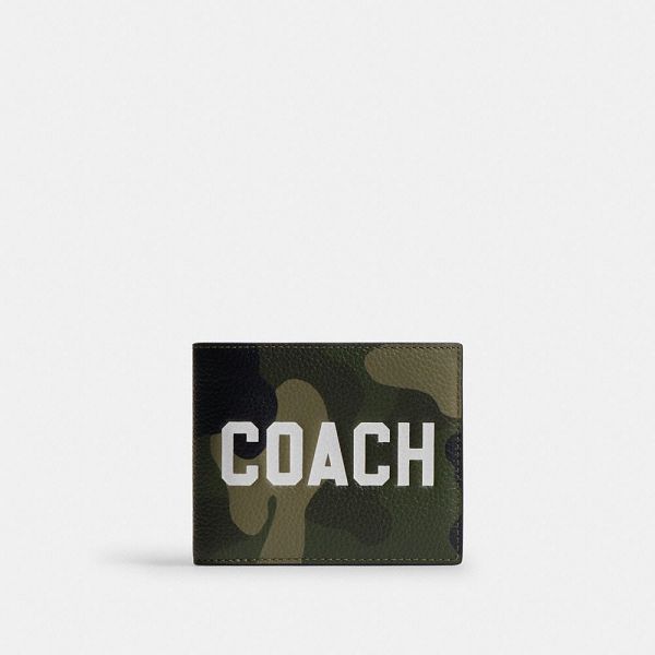 Pánské Peněženka Coach 3 In 1 With Camo Print And Graphic Maskáčové | 2810493-CZ