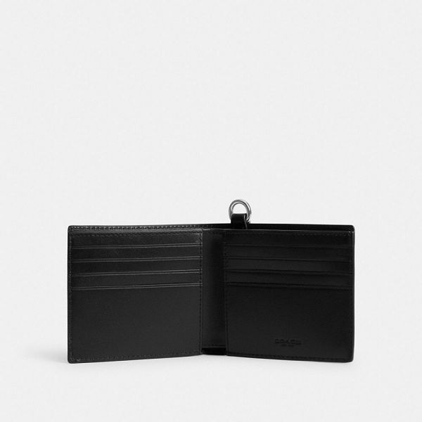 Pánské Peněženka Coach Billfold With Chain In Signature Canvas Šedé | 0647125-CZ