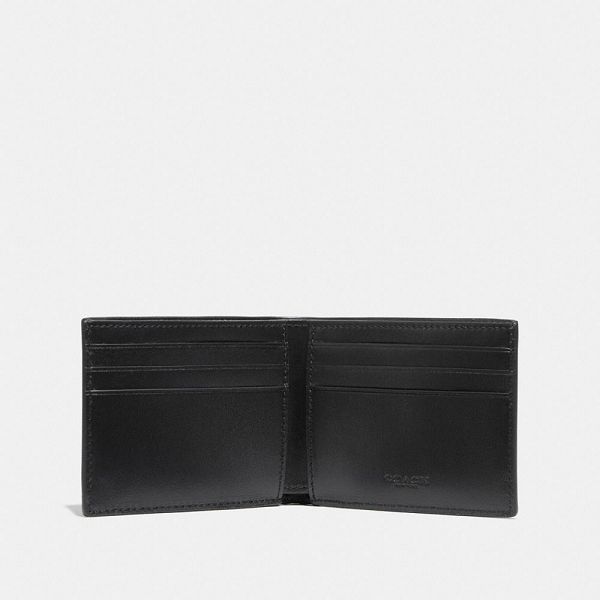 Pánské Peněženka Coach Slim Billfold In Signature Canvas Šedé Černé | 8670925-CZ