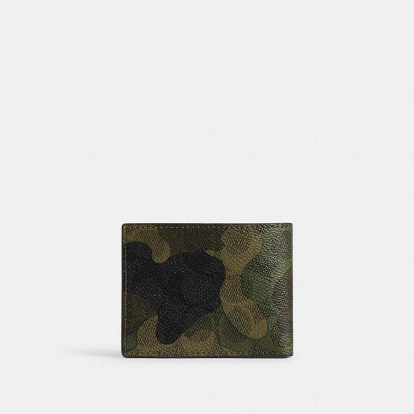 Pánské Peněženka Coach Slim Billfold In Signature Camo Print Maskáčové | 4369208-CZ