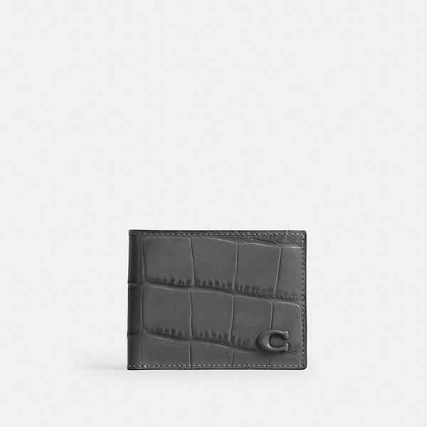 Pánské Peněženka Coach Slim Billfold Šedé | 7620891-CZ