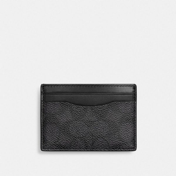 Pánské Pouzdro Na Karty Coach Money Clip In Signature Canvas Šedé | 6038412-CZ