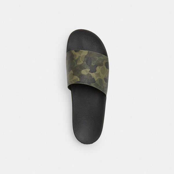 Pánské Slide Coach Signature Camo Print Maskáčové | 8307124-CZ