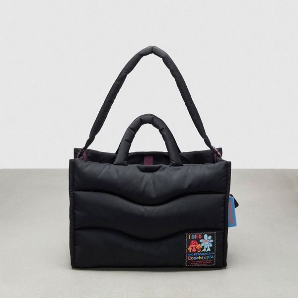 Pánské Tote Coach Loop With Wavy Quilting Černé | 3054691-CZ